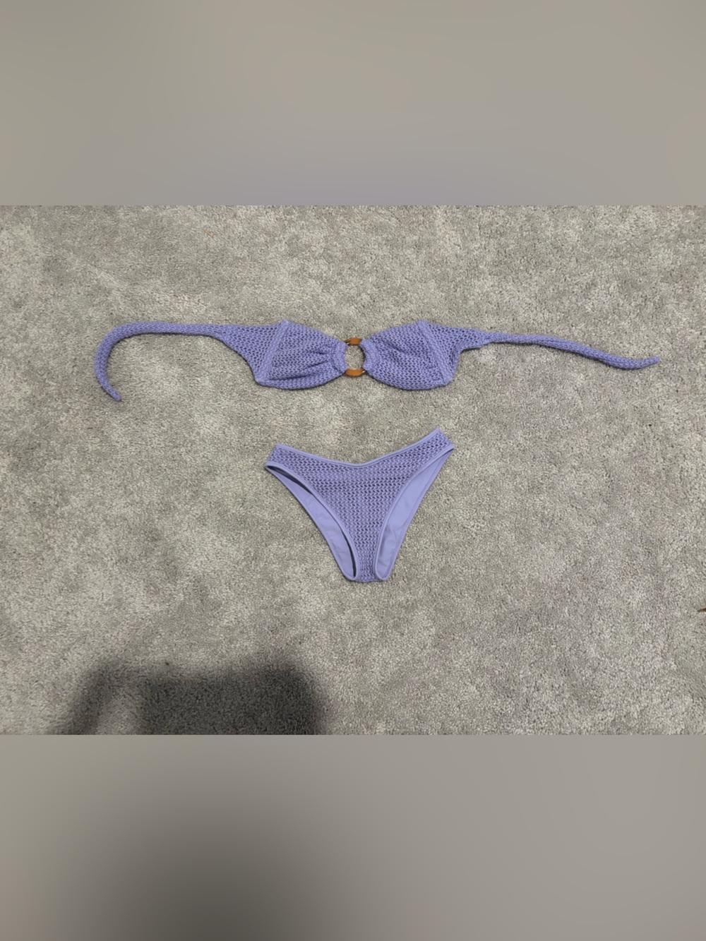 Montce Lilac Crochet Ring-Detail Bikini